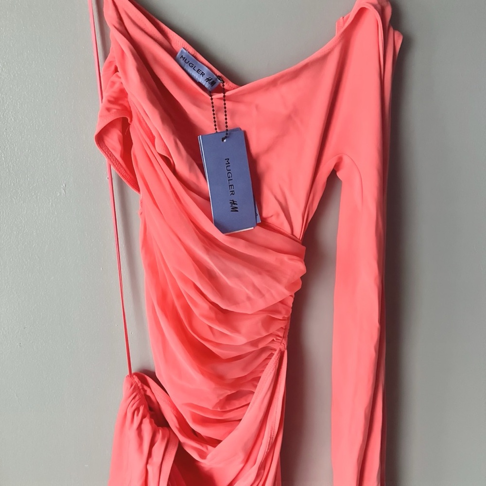 ✯ Mugler x H&M Knot Detail One Shoulder Dress ✯